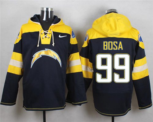 Nike Chargers #99 Joey Bosa Navy Blue Player Pullover Hoodie